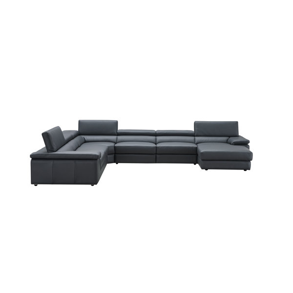 J&M Furniture Leather Sectional Wayfair